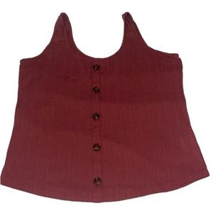 Maurice’s Simple Burgundy Sleeveless Tank Top Size L
